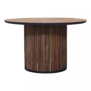 Monaco Round Dining Table 130cm in Reclaimed Teak by OZ Design, a Dining Tables for sale on Style Sourcebook