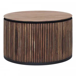 Monaco Round Side Table 60cm Reclaimed Teak by OZ Design, a Side Table for sale on Style Sourcebook