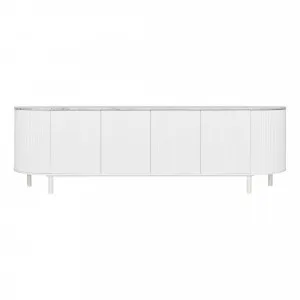 Fonda Entertainment Unit 180cm in White / Carrara Marble by OzDesignFurniture, a Entertainment Units & TV Stands for sale on Style Sourcebook