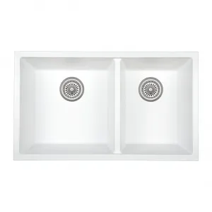 Vienna Double Sink 760mm - White Granite by ABI Interiors Pty Ltd, a Kitchen Sinks for sale on Style Sourcebook
