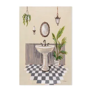 Grey Cottage Bathroom, Style B by Gioia Wall Art, a Prints for sale on Style Sourcebook