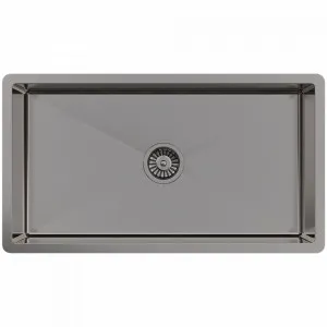 Buildmat Brushed Gunmetal Marissa 810x450 XLarge Single Bowl Sink Trough by Buildmat, a Kitchen Sinks for sale on Style Sourcebook