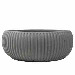 Buildmat Felda Meteor Grey Fluted Concrete Basin by Buildmat, a Basins for sale on Style Sourcebook