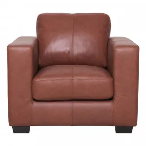 Gordon Armchair in Leather Cognac by OZ Design, a Chairs for sale on Style Sourcebook