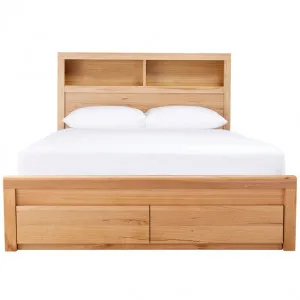 Clemence Gas Lift Storage Bed & Drawers & Bookend by null, a Beds & Bed Frames for sale on Style Sourcebook