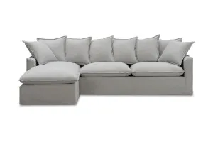 Venice Coastal Left-Hand Corner Sofa Bed, Grey, by Lounge Lovers by Lounge Lovers, a Sofa Beds for sale on Style Sourcebook