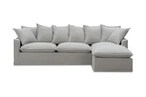 Venice Coastal Right-Hand Corner Sofa Bed, Grey, by Lounge Lovers by Lounge Lovers, a Sofa Beds for sale on Style Sourcebook