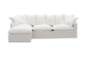 Venice Coastal Left-Hand Corner Sofa Bed, White, by Lounge Lovers by Lounge Lovers, a Sofa Beds for sale on Style Sourcebook