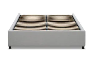 Serenity Queen Bed Frame, Gaslift Storage, Light Grey, by Lounge Lovers by Lounge Lovers, a Beds & Bed Frames for sale on Style Sourcebook