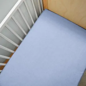 Vintage Cot Fitted Sheet - Smokey Grey Melange, Cot, Softwash Cotton by Canningvale, a Sheets for sale on Style Sourcebook
