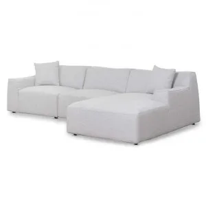 Marlin 3 Seater Right Chaise Fabric Sofa - Passive Grey by Interior Secrets - AfterPay Available by Interior Secrets, a Sofas for sale on Style Sourcebook