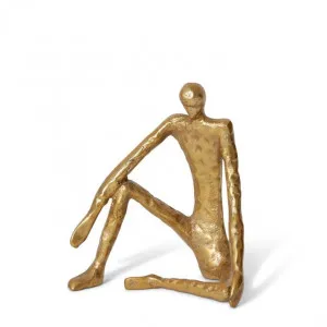 Man Sitting Scuplture - 20 x 13 x 23cm by null, a Statues & Ornaments for sale on Style Sourcebook