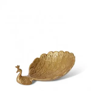Peacock Trinket Dish - 20 x 15 x 7cm by null, a Statues & Ornaments for sale on Style Sourcebook