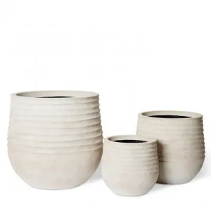 Knox Stonelite Planter Set 3 (Outdoor) 27 x 27 x 28cm / 36 x 36 x 37cm / 48 x 48 x 49cm by null, a Baskets, Pots & Window Boxes for sale on Style Sourcebook