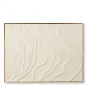 Wavy Hand Painted Wall Art - 90 x 5 x 120cm by null, a Painted Canvases for sale on Style Sourcebook