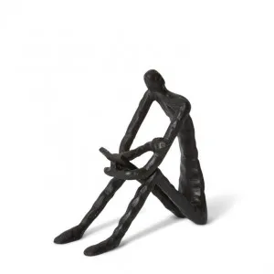 Man Reading Scuplture - 22 x 10 x 23cm by null, a Statues & Ornaments for sale on Style Sourcebook
