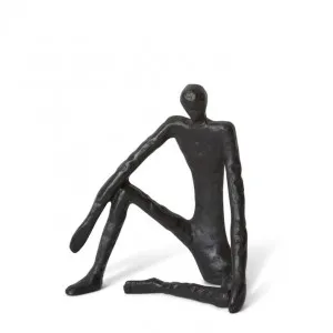 Man Sitting Scuplture - 20 x 13 x 23cm by null, a Statues & Ornaments for sale on Style Sourcebook