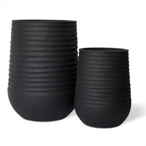 Knox Tall Stonelite Planter Set 2 (Outdoor) 32 x 32 x 51cm / 47 x 47 x 70cm by null, a Baskets, Pots & Window Boxes for sale on Style Sourcebook