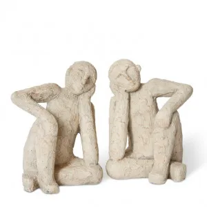 Thinking Man Bookends Set 2 - 19 x 16 x 26cm by null, a Statues & Ornaments for sale on Style Sourcebook