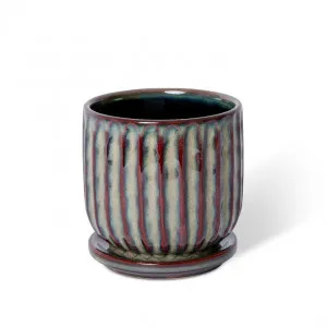 Lara Pot w. Saucer - 12 x 12 x 13cm by null, a Plant Holders for sale on Style Sourcebook