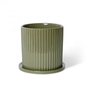 Quinn Pot w. Saucer - 22 x 22 x 20cm by null, a Plant Holders for sale on Style Sourcebook