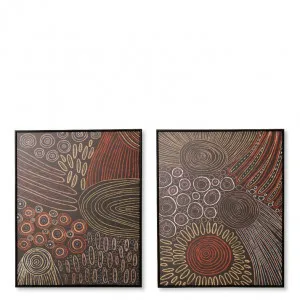 Tarcoola Canvas Wall Art 2 Assorted - 80 x 4 x 100cm by null, a Painted Canvases for sale on Style Sourcebook
