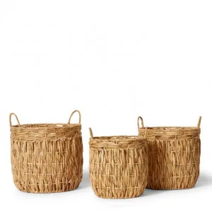 Abdalah Basket Set 3 - 33 x 33 x 38cm / 38 x 38 x 42cm / 48 x 48 x 44cm by null, a Baskets & Boxes for sale on Style Sourcebook