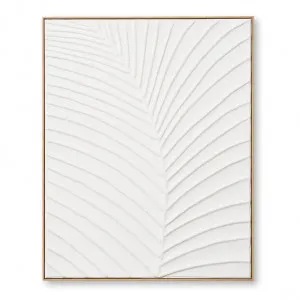 Brooklyn Palm 3D Hand Painted Wall Art - 80 x 5 x 100cm by null, a Painted Canvases for sale on Style Sourcebook