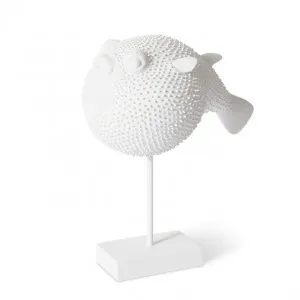 Puffer Fish Stand Sculpture - 18 x 15 x 30cm by null, a Statues & Ornaments for sale on Style Sourcebook