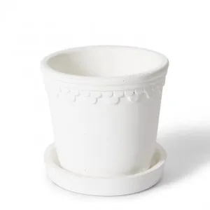 Sophia Pot w. Saucer - 13 x 13 x 12cm by null, a Plant Holders for sale on Style Sourcebook