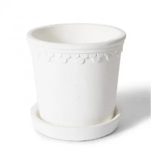 Sophia Pot w. Saucer - 15 x 15 x 14cm by null, a Plant Holders for sale on Style Sourcebook