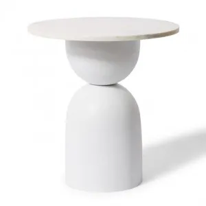Jax  Marble Side Table - 46 x 46 x 56cm by null, a Side Table for sale on Style Sourcebook