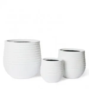 Knox Stonelite Planter Set 3 (Outdoor) 27 x 27 x 28cm / 36 x 36 x 37cm / 48 x 48 x 49cm by null, a Baskets, Pots & Window Boxes for sale on Style Sourcebook