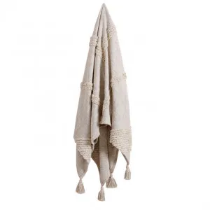 Katya Throw Natural - 150cm x 130cm by null, a Throws for sale on Style Sourcebook