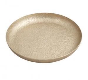 Taj Round Tray Gold Round - 32cm by null, a Decor for sale on Style Sourcebook