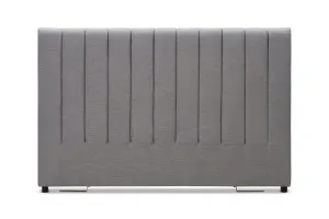 Serenity Ribbed King Headboard Bed Head, Grey, by Lounge Lovers by Lounge Lovers, a Bed Heads for sale on Style Sourcebook