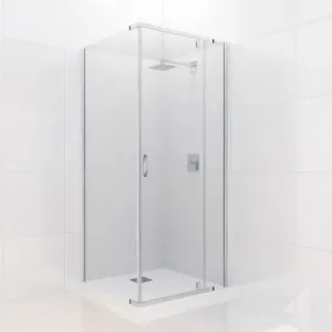 Trinidad Shower Enclosure Square Rear 900mm X 900mm Chrome | Made From Glass In Chrome Finish By Raymor by Raymor, a Shower Screens & Enclosures for sale on Style Sourcebook