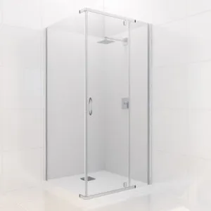 Trinidad Shower Enclosure Square Rear 1000mm X 1000mm Chrome | Made From Glass In Chrome Finish By Raymor by Raymor, a Shower Screens & Enclosures for sale on Style Sourcebook