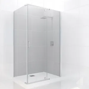 Trinidad Shower Enclosure Rectangle Rear 1200mm X 900mm Chrome | Made From Glass In Chrome Finish By Raymor by Raymor, a Shower Screens & Enclosures for sale on Style Sourcebook