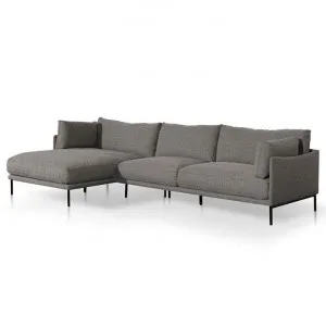 Emilis 4 Seater Left Chaise Fabric Sofa - Graphite Grey - Last One by Interior Secrets - AfterPay Available by Interior Secrets, a Sofas for sale on Style Sourcebook