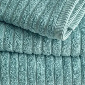 Alessia Rib Rib Face Washer - Fresco Blue, Bamboo by Canningvale, a Towels & Washcloths for sale on Style Sourcebook