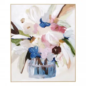 Bouquet Muse Blush Box Framed Canvas in 100x120cm by OZ Design, a Painted Canvases for sale on Style Sourcebook