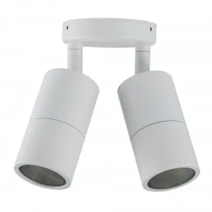 White Exterior Tivah IP65 Double Adjustable LED Spot Light 12V MR16 2 x 5W Tri-Colour by Havit, a Spotlights for sale on Style Sourcebook