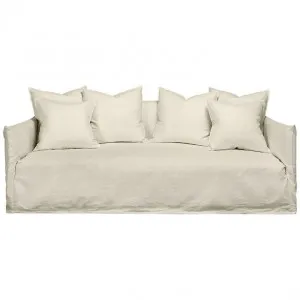 Como Linen Sofa Oatmeal - 3 Seater by null, a Sofas for sale on Style Sourcebook