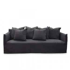 Como Linen Sofa Charcoal - 3.5 Seater by null, a Sofas for sale on Style Sourcebook