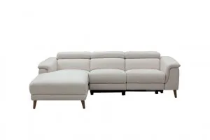 Dylan Orson Almond with 1 Electric Recliner Sofa - 3 Seater Chaise by null, a Sofas for sale on Style Sourcebook