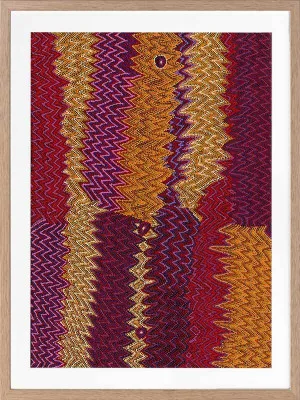 Mina Mina Jukurrpa IX Dark Pink Framed Art Print by Urban Road, a Aboriginal Art for sale on Style Sourcebook