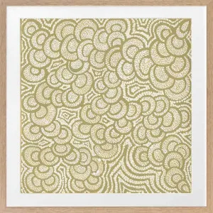 Lukarrara Jukurrpa Gold Framed Art Print by Urban Road, a Aboriginal Art for sale on Style Sourcebook