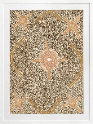 Mina Mina Jukurrpa IX Framed Art Print by Urban Road, a Aboriginal Art for sale on Style Sourcebook