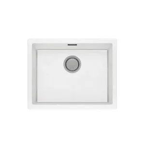 Phoenix 5000 Series Large Single Bowl Quartz Resin Sink 593 x 466mm Matte White by PHOENIX, a Kitchen Sinks for sale on Style Sourcebook